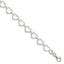 Heart Link Bracelet in Sterling Silver, 7.2mm, 7 Inch - Sophia Jewelers