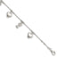 Heart & Key Station Bracelet in Sterling Silver, 6.7mm, 6.8 Inch - Sophia Jewelers