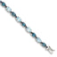 London Blue/Sky Blue Topaz Bracelet in Sterling Silver, 7.2 Inch - Sophia Jewelers