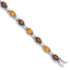 Smoky Quartz/Citrine/Wh.Topaz Bracelet in Sterling Silver, 7.5 Inch - Sophia Jewelers