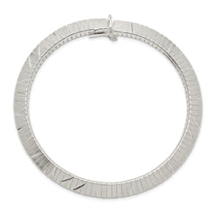 Sterling Silver 6.5mm Diamond-cut Knife-edge 7.5in Bracelet