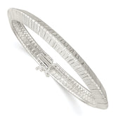 Sterling Silver 6.5mm Diamond-cut Knife-edge 7.5in Bracelet