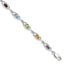 Amethyst Topaz Peridot Citrine Garnet Bracelet in Sterling Silver, 7.5 Inch - Sophia Jewelers