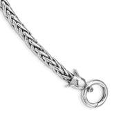 Sterling Silver Rhodium Plated Polished Elephant Bracelet