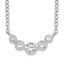 Cubic Zirconia Necklace in Sterling Silver, 17.5 Inch - Sophia Jewelers