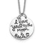 Sterling Silver Rhodium-plated Antiqued MOON AND BACK Necklace