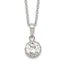 Sterling Silver Rhodium-plated Polished CZ Necklace