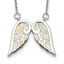 Created Opal Wings Necklace in Sterling Silver, 16.5 Inch - Sophia Jewelers