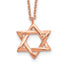 Star of David Necklace in Rose-Tone Sterling Silver, 16.5 Inch - Sophia Jewelers