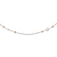 Sterling Silver Beaded with Rose-tone Roses Religious 18 inch Necklace with 1 inch extension