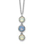 Blue & White Crystal Necklace in Sterling Silver, 17.5 Inch - Sophia Jewelers
