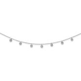 Sterling Silver Rhodium-plated CZ With 4in ext. Choker