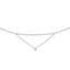 Sterling Silver Rhodium-plated CZ Beaded With 4in ext. Choker