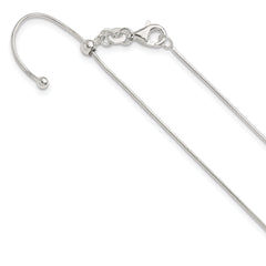 Sterling Silver Polished Adjustable Necklace