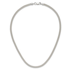 Sterling Silver 4.5mm Corona Chain Necklace