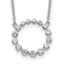 Sterling Silver Rhodium-plated CZ Circle With 2in ext Necklace