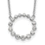 Bezel-Set Stations Cubic Zirconia Circle Necklace in Sterling Silver, 16 Inch - Sophia Jewelers