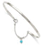 Turquoise Bead Bangle Anklet in Sterling Silver - Sophia Jewelers