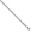 Sterling Silver Rhodium-plated Polished CZ 7 inch w/1.5in ext. Bracelet