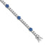 Lab-Created Blue Spinel Cubic Zirconia Bracelet in Sterling Silver, 5.45mm, 7 Inch - Sophia Jewelers