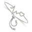 Micro-Pavé Cubic Zirconia Heartbeat Bolo Bracelet in Sterling Silver, 30.65mm - Sophia Jewelers