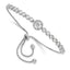 Bezel Halo Cubic Zirconia Bolo Bracelet in Sterling Silver, 8.95mm Adjustable - Sophia Jewelers