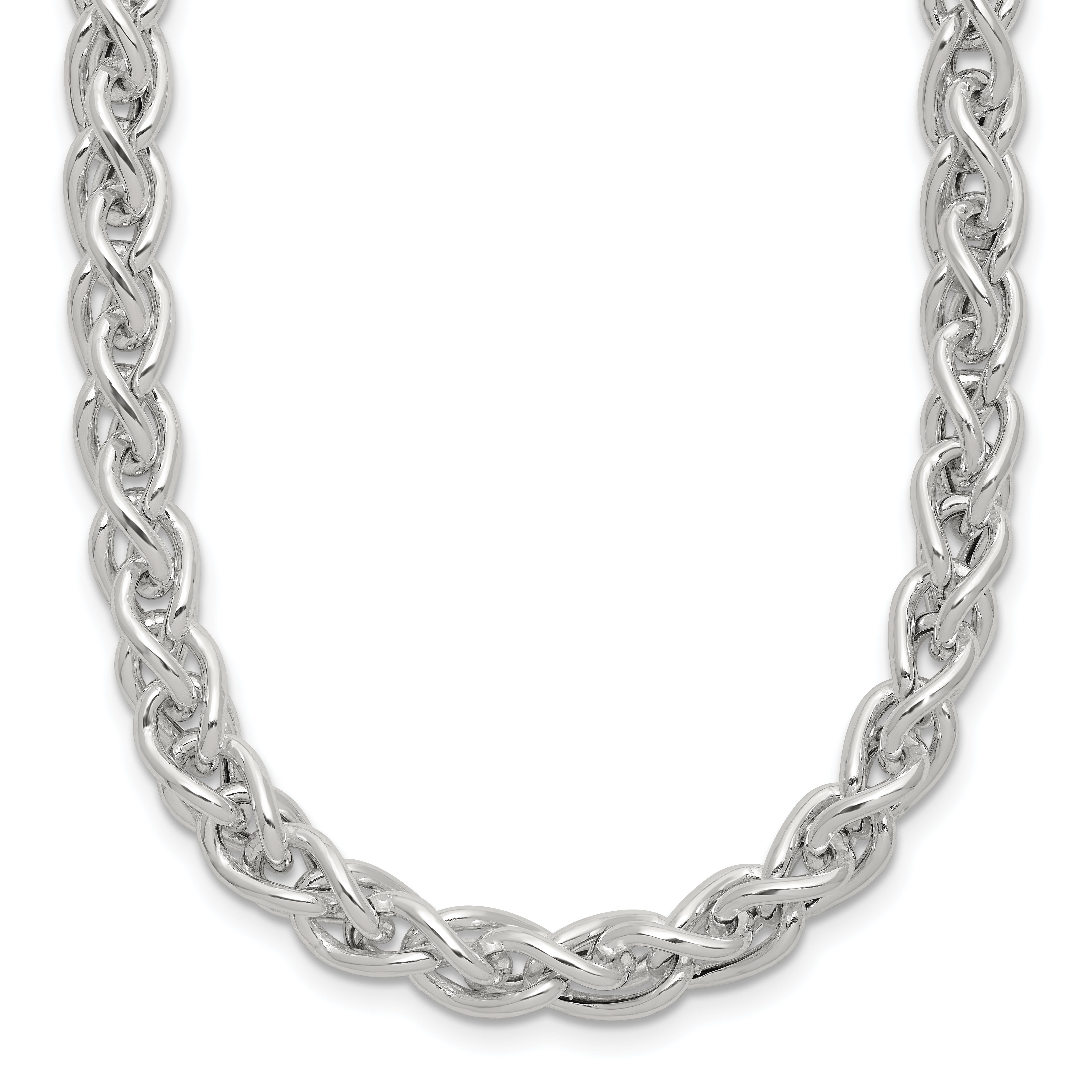 Sterling Silver Polished Spiga Necklace