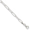 Sterling Silver Rhodium-Rhodium-Plated D/C Fancy Link w/.75 in Ext Bracelet