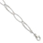 Fancy Link Bracelet in Sterling Silver, 5.99mm Diamond-Cut, 7.5 Inch - Sophia Jewelers