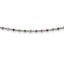 Sterling Silver Rhodium-plated Polished Multi-color CZ w/3 IN EXT Choker