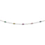 Sterling Silver Rhodium-plated Polished Multicolor CZ Necklace