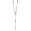 Mary and Cross Y-Drop Necklace in Sterling Silver, 18 Inch - Sophia Jewelers