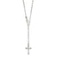 Sterling Silver Rhodium-Plated Polished w/ Clasp Rosary - Sophia Jewelers