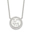 Sterling Silver Polished CZ Love Necklace