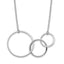 Intertwined Circles Necklace in Sterling Silver with Extender, 16 Inch - Sophia Jewelers