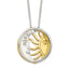 Sterling Silver & Gold-tone Polished Sun & Moon Necklace