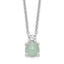Sterling Silver Light Blue Quartzite & CZ Necklace