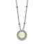 White Created Opal Cubic Zirconia Necklace in Sterling Silver, 16 Inch - Sophia Jewelers