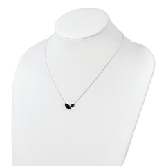 Sterling Silver Faceted Onyx Necklace