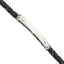 Sterling Silver Genuine Leather ID 8in Toggle Bracelet