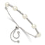 Beaded and Simulated Pearl Bolo Bracelet in Sterling Silver, 7mm - Sophia Jewelers