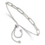 Paperclip Link Bolo Bracelet in Sterling Silver, 4.65mm Adjustable - Sophia Jewelers