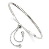 Sterling Silver Polished Bar Adjustable Bracelet