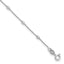 Sterling Silver Rhodium-Platedod-pltd Polished D/C Oval Beaded 9in w/1in ext Anklet