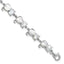 Mother of Pearl Cat Link Bracelet in Sterling Silver, 8.5mm, 7.5 Inch - Sophia Jewelers