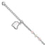 White Freshwater Pearl Heart Bracelet in Sterling Silver, 6 Inch - Sophia Jewelers