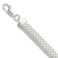Sterling Silver Polished 8.5mm Bismark 7in Bracelet