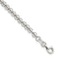 Sterling Silver Rhodium-Rhodium-Plated 4mm Beaded 7.5in Bracelet