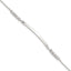Sterling Silver Rhodium-Rhodium-Plated CZ 7in w/1in ext. ID Bracelet