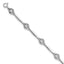 Cubic Zirconia Bracelet in Sterling Silver, 5.25mm with Extender, 6.8 Inch - Sophia Jewelers